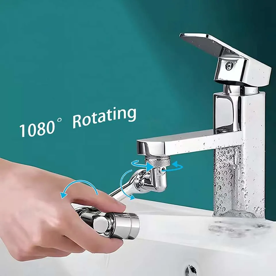 Yowin Flexible Rotary Extension 1080 Degrees Rotary Faucet Extender Plastic Faucet Aerator