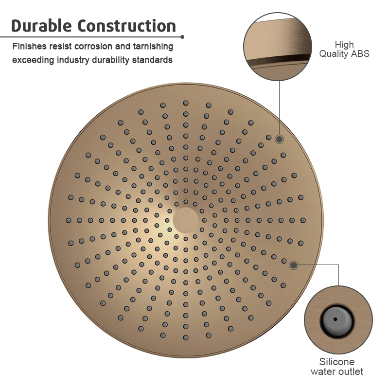 Simplified Design Brushed Bronze Color Bathroom Shower Head Manual Flow Control