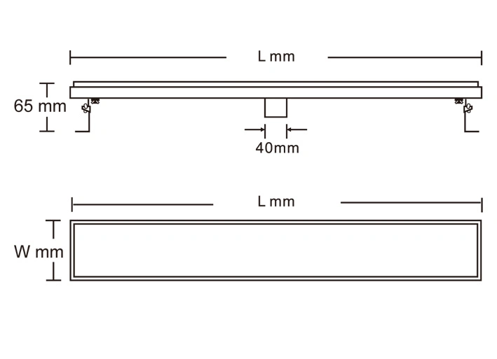 Hot Sale Stainless Steel Tile Insert Vertical Outlet Linear Shower Drain Linear Drainer Shower Drainer