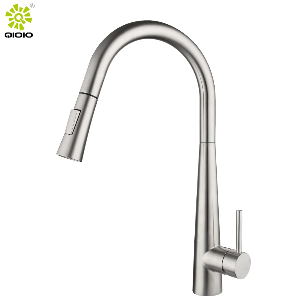 Single Hole Induction Magnetization 304 Stainless Steel Sensor Kitchen Sink Mixer Faucet